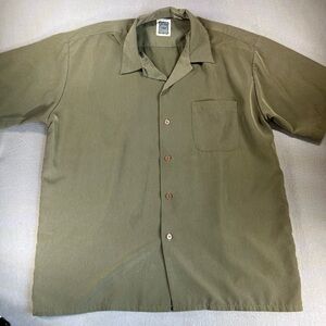 Ocean Current  Vintage Green Ribbed Button Up Size L